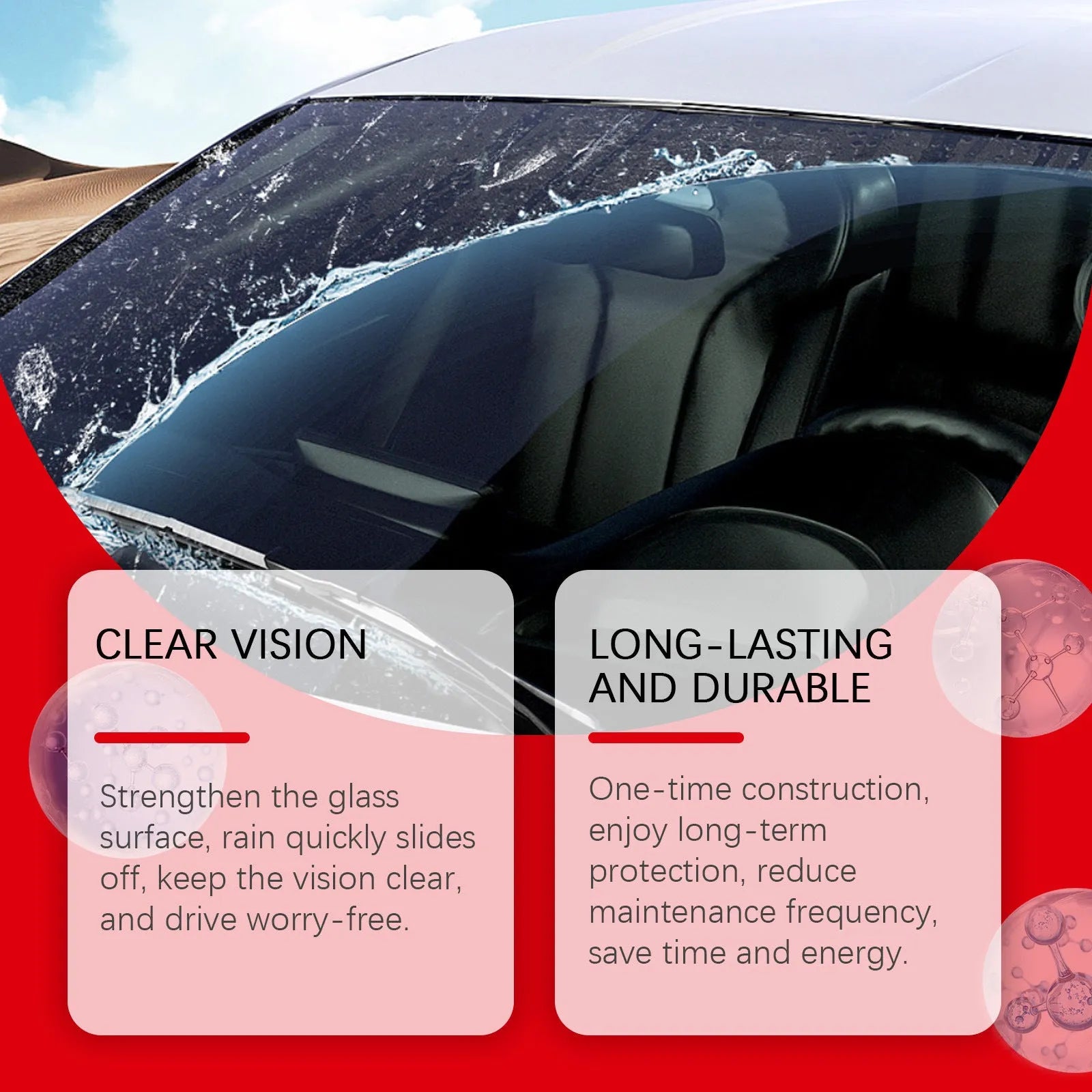 Car windshield cleaning fluid sheet pack of 30 pieces each 6x6cm