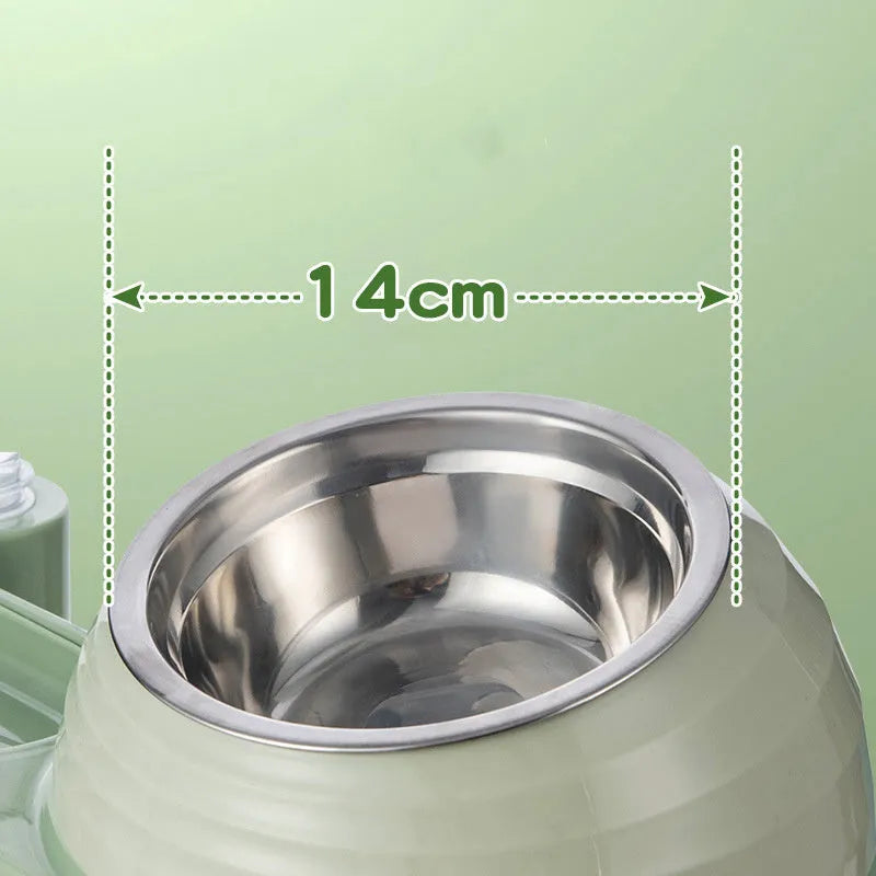 Automatic water dispenser cat bowl with elevated ceramic feeder in three colour options