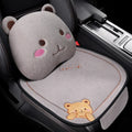 Car cushion winter plush three-piece set with square cushion and lumbar support pillow