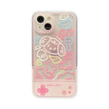 Graffiti invisible bracket TPU phone case for iPhone with transparent shell and colourful painting design