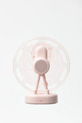 White Ferris wheel Bluetooth speaker with colourful atmospheric lighting effects on display