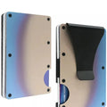 Ultra-thin aluminium alloy card package with metal clamp and gradient colour finish
