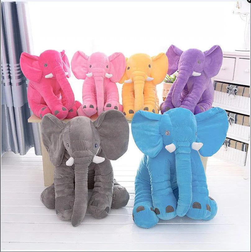 Elephant plush pillow shell cushion cover in short plush fabric