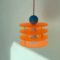 PH5 Macaron adjustable light restaurant chandelier in frosted blue, orange, or white finish