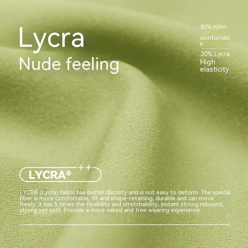 Women's Lycra yoga shorts in leaf green with high elastic waistband and short length for summer fitness