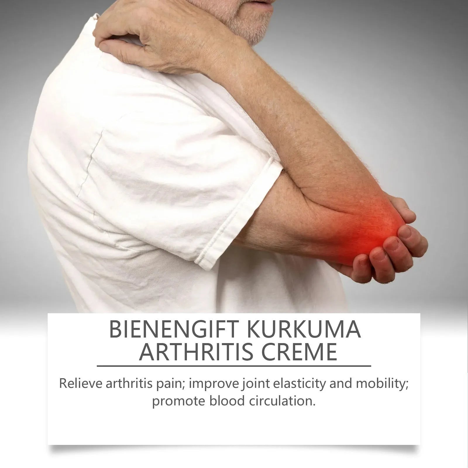 30g tube of turmeric joint soothing cream with bee venom and botanical extracts.
