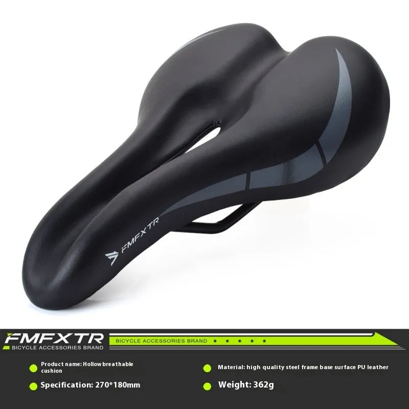 Hollow foam bicycle saddle cushion in 3147 colour on a double rail seat post.