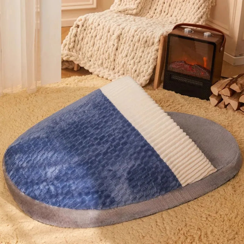 Dog nest sleeping bag for small medium dogs winter warm removable washable blue brown L M XL sizes indoor pet bedding