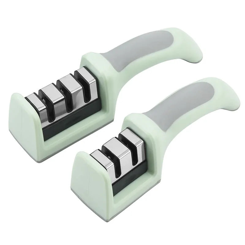 Multi-function kitchen knife sharpener with two-stage mouth colour box in modern minimalist style