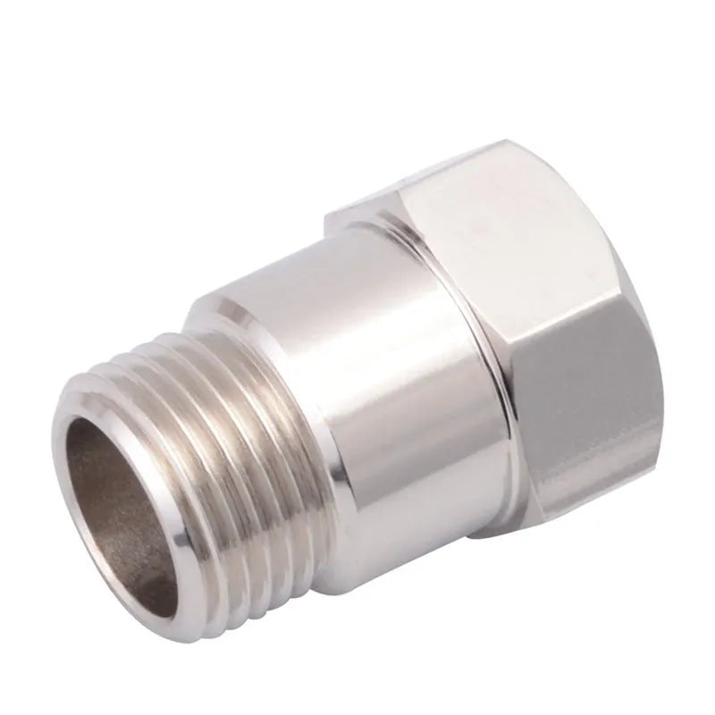 Silver iron M18 X 1.5 oxygen sensor extension tube adapter for motorcycle exhaust threads