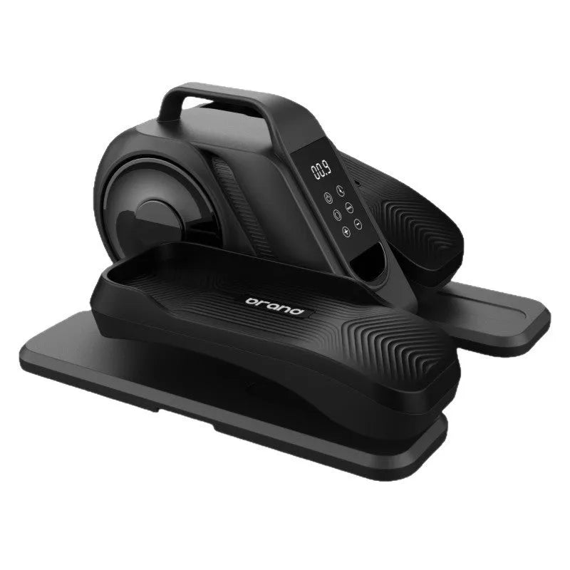 Black household electric oval mute stepper compact walking rehabilitation machine 43x39x25cm