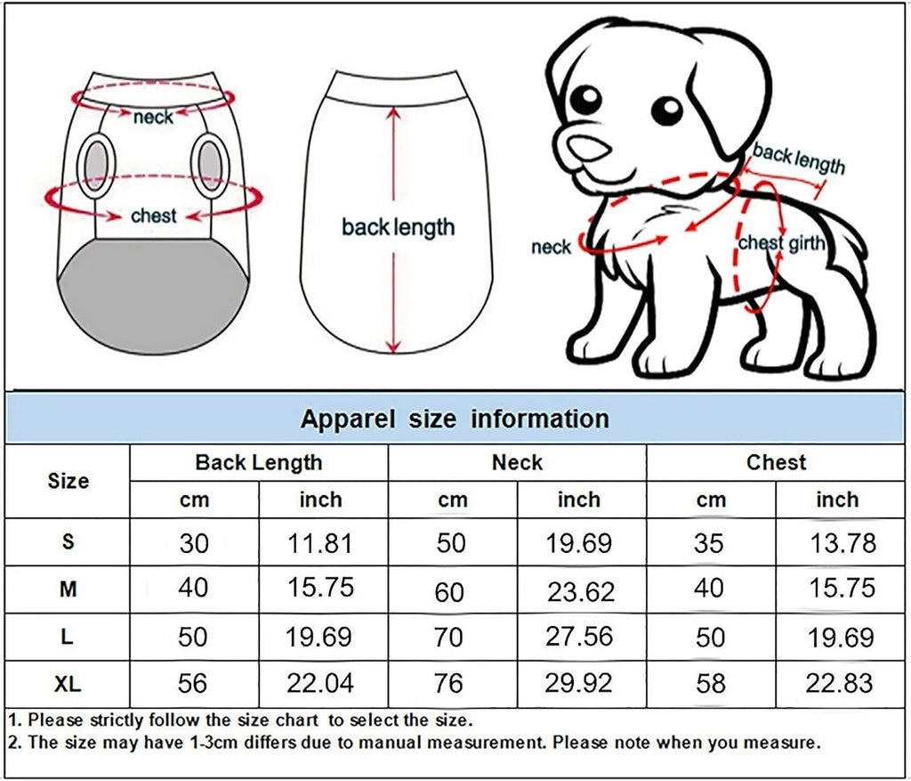 Halloween costume set on pet dog, showing striped harness pants and plastic knife prop.