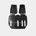 Waterproof TPE rubber car floor mats for left-hand drive Tesla Model X.