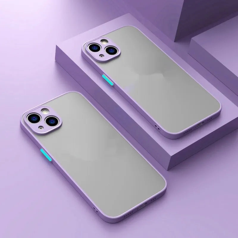 Frosted magnetic suction phone case for Apple iPhone 13 14 15 series with TPU acrylic construction