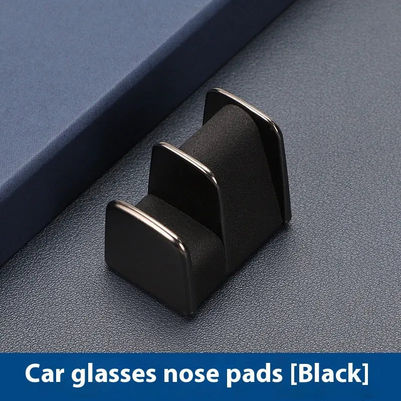 Zinc alloy leather car dashboard glasses clip in green, black, grey, or red colours
