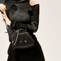 Women's crossbody shell fashion bag in fabric with zipper closure, Cream Khaki colour, front view