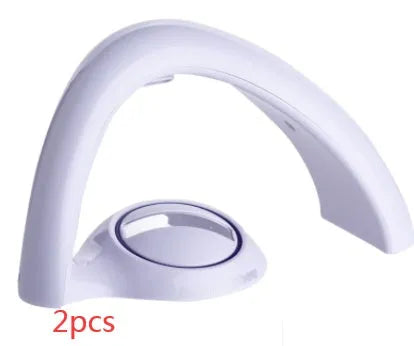 White ABS LED rainbow projection night light with multicolour beam on ceiling