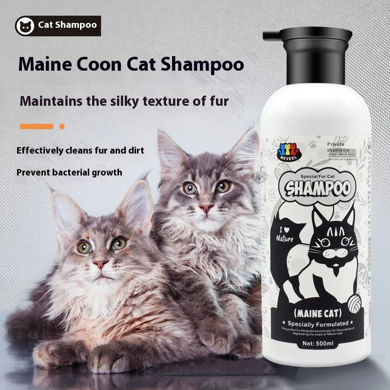 500ml anti-mite cat shower gel bottle with black chin oil deoiling lotion 280ml