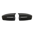 Angkesaila carbon fibre rearview mirror cover shell with decorative bright strip in black carbon fibre 17model finish