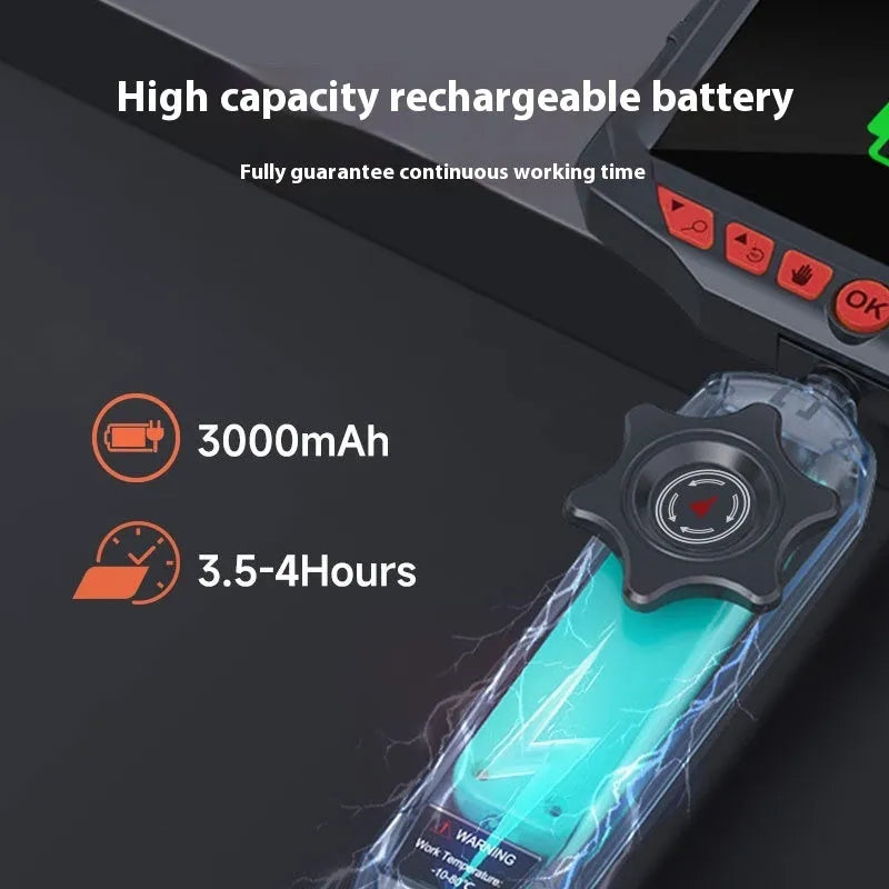 6mm 1080P pipeline inspection camera with 7-inch IPS display and LED for automotive and ship micro hole detection