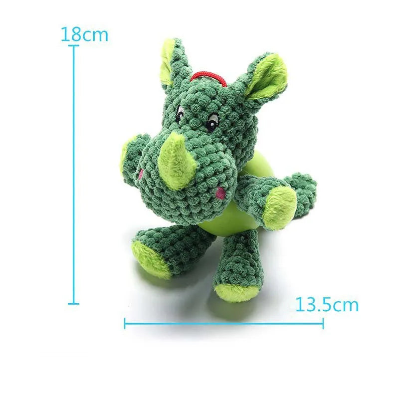 Cartoon monkey plush dog toy with squeakers for small to medium dogs
