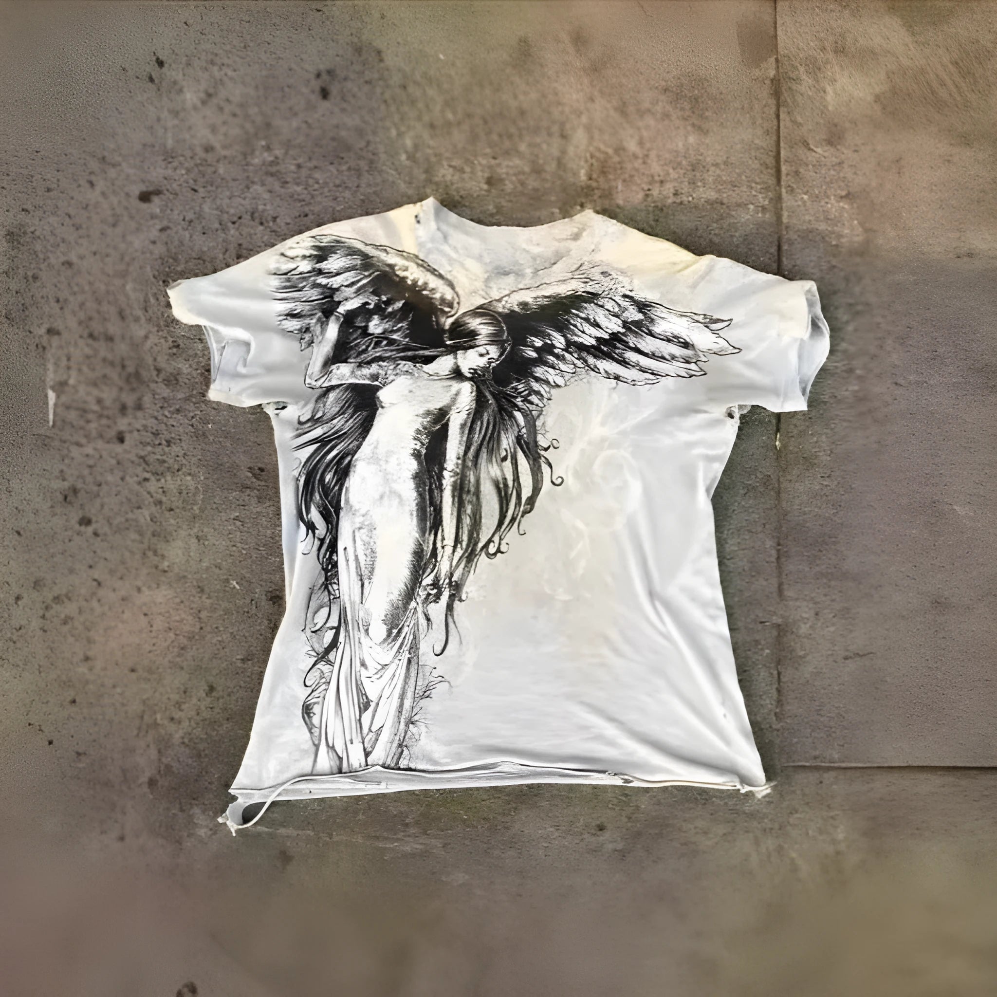 Gothic men's cartoon print short sleeve t-shirt in colour HQ929.