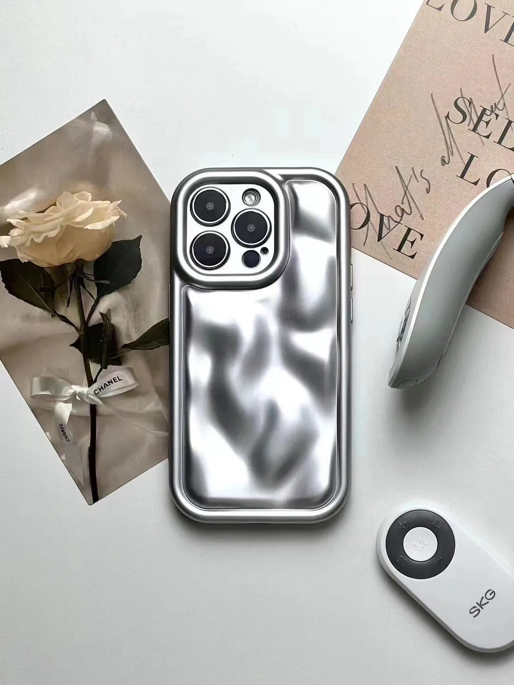 Frosted meteorite pattern drop-resistant soft rubber phone case for Apple iPhone in black