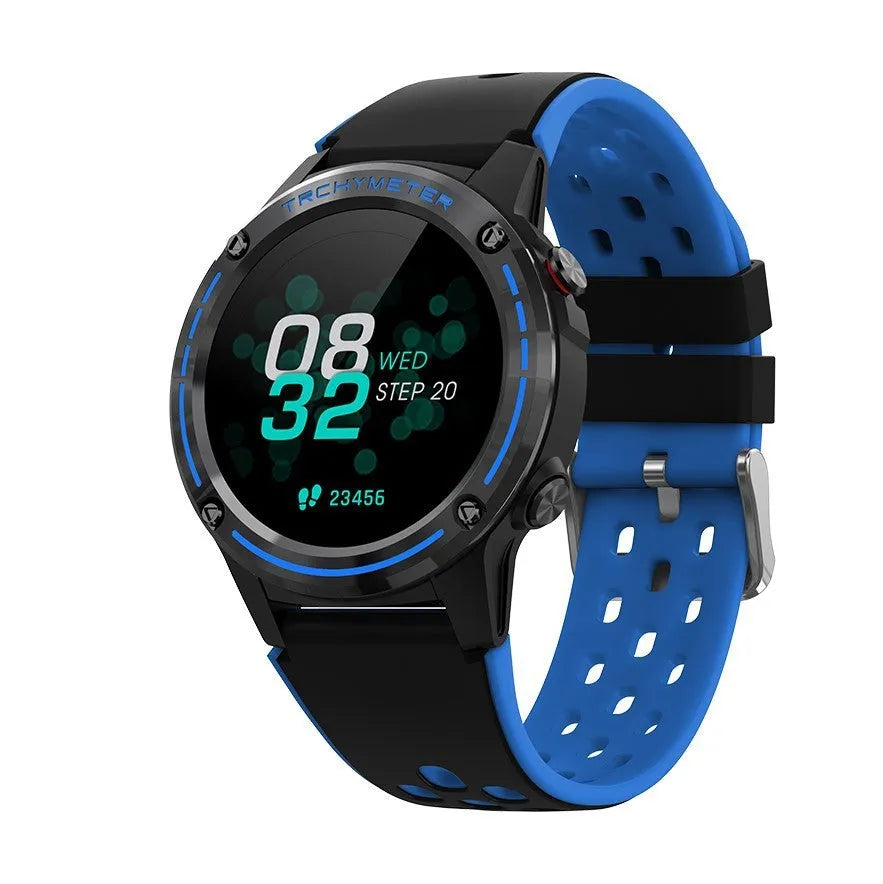 GPS smart watch with Bluetooth and silicone sports bracelet in four colour options
