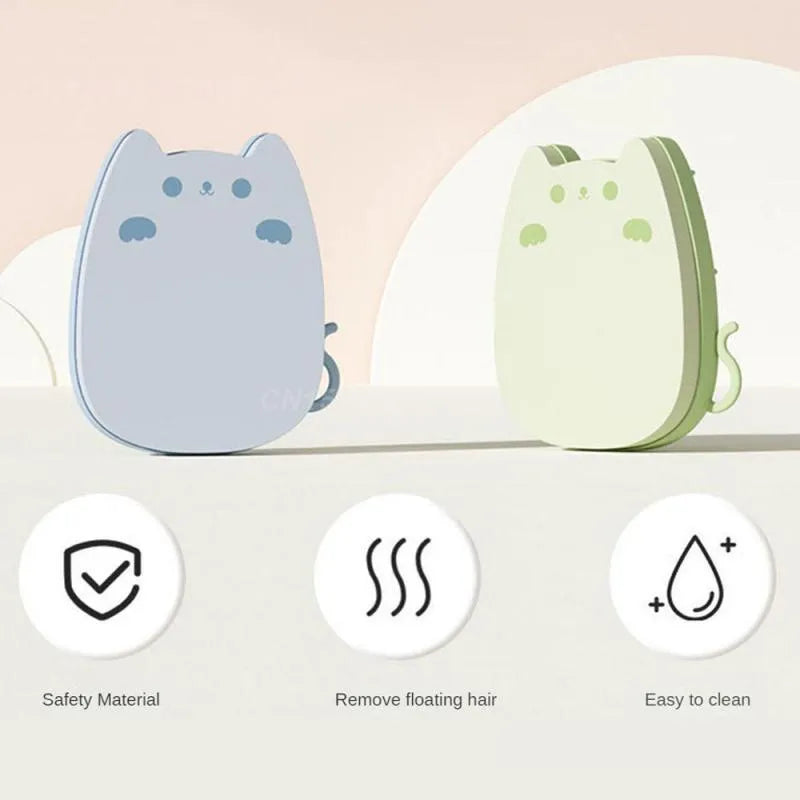 Blue sponge silicone pet comb with dual-type teeth for grooming cats and dogs