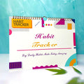 A4 habit tracking notebook with 12 pages in multiple colour options