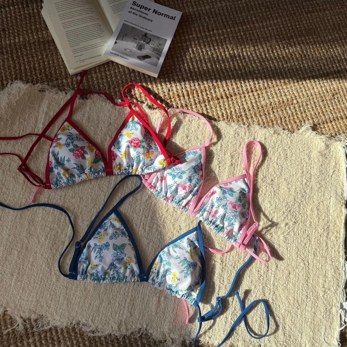Women's split leopard print printed bikini swimsuit in polyester, brief style, available in multiple colours