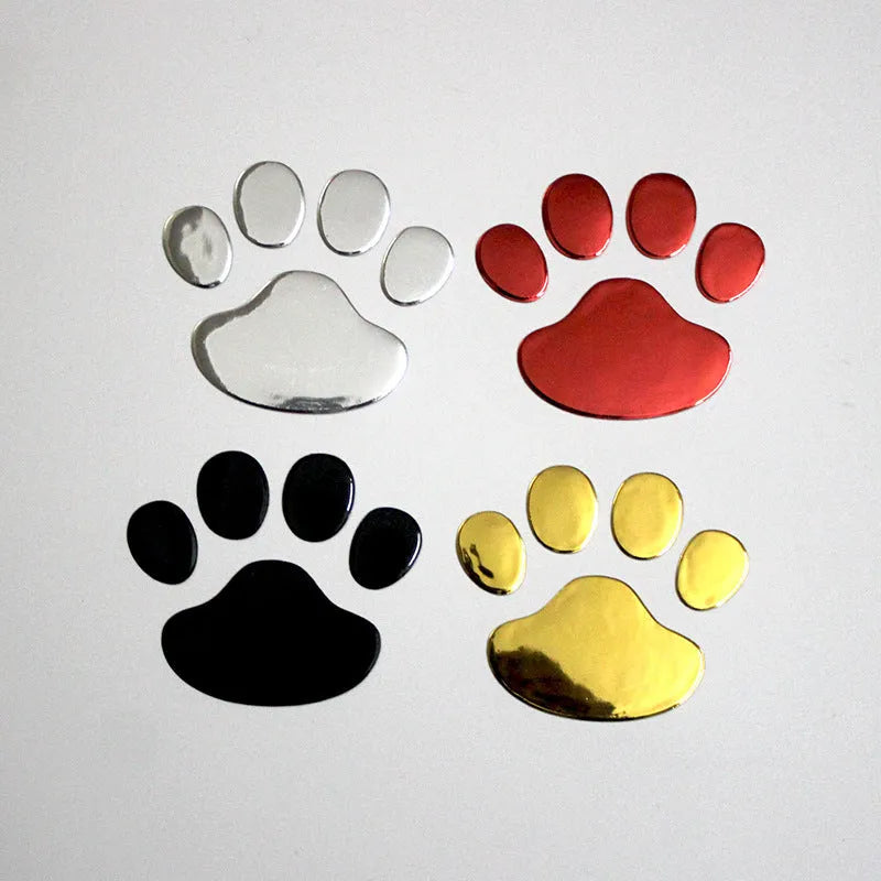 7cm dog footprint PVC car sticker with hand-shaped brush texture for bumper scratch concealment