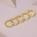 Wedding ring set with top-quality moissanite stones in S925 silver gold-plated yellow gold colour, gift box packaging