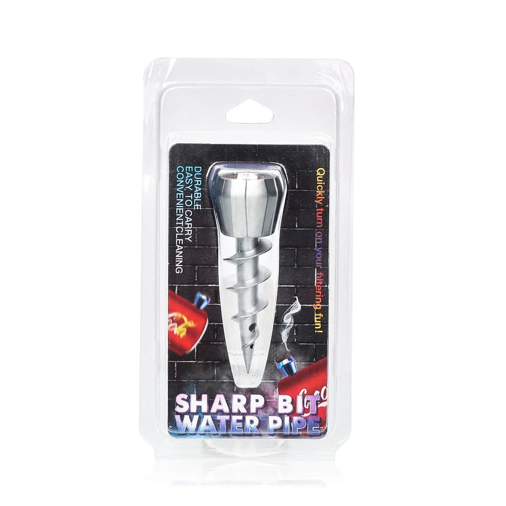23mm metal screw shape hookah gun head accessory in silver with keychain ring