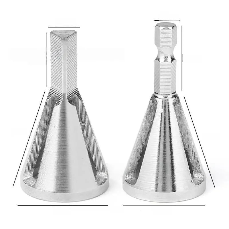 High-speed steel hexagonal three-groove deburring drill bit for screw head edging and trimming, black finish