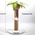Masson Cactus Cat Scratch Board, a sisal scratching pole and climber with a coconut tree accessory