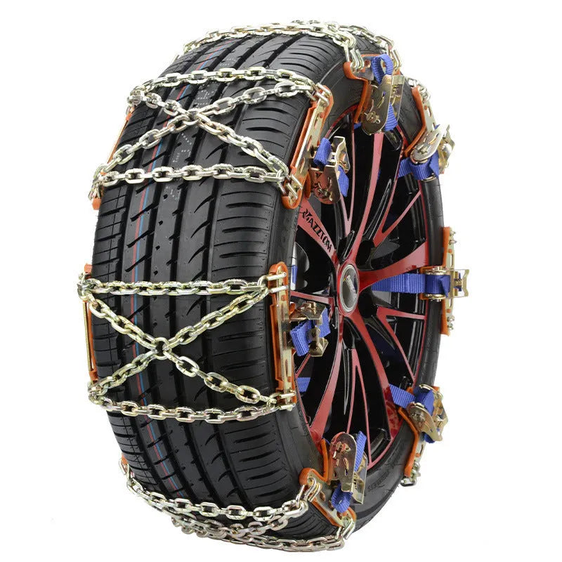General-purpose car snow chain steel links Oxford pad nylon strap photo colour