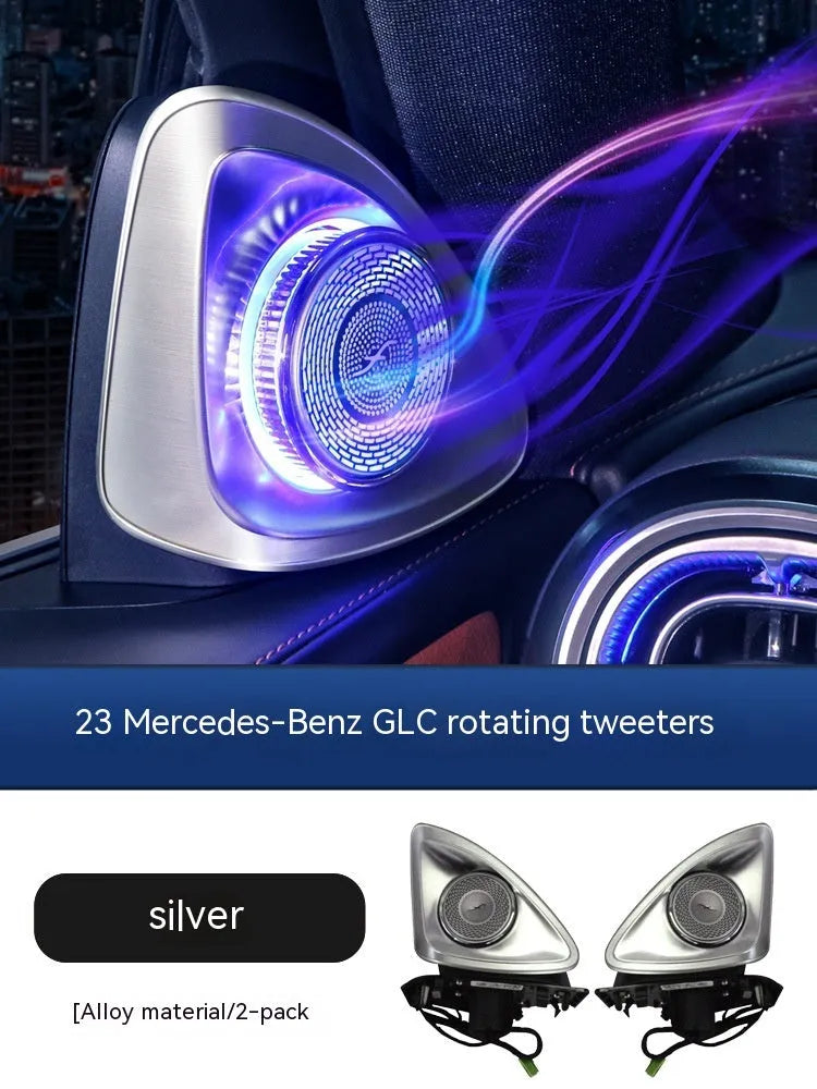 Mercedes-Benz GLC X254 rotating tweeter audio speaker pair with ABS waterproof construction