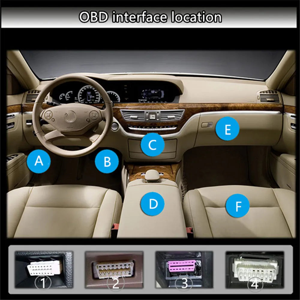 X1 Automotive OBD Instrument with LED display, metal construction, 10mm thickness