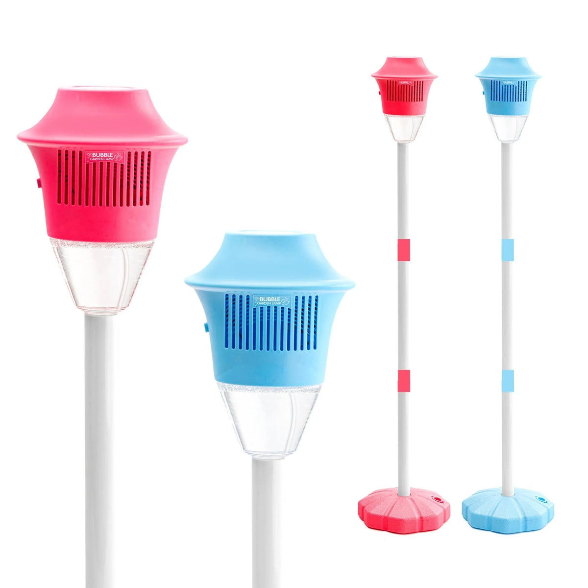 Rechargeable children's ABS bubble machine in red, blue, yellow, purple, or pink style for outdoor play