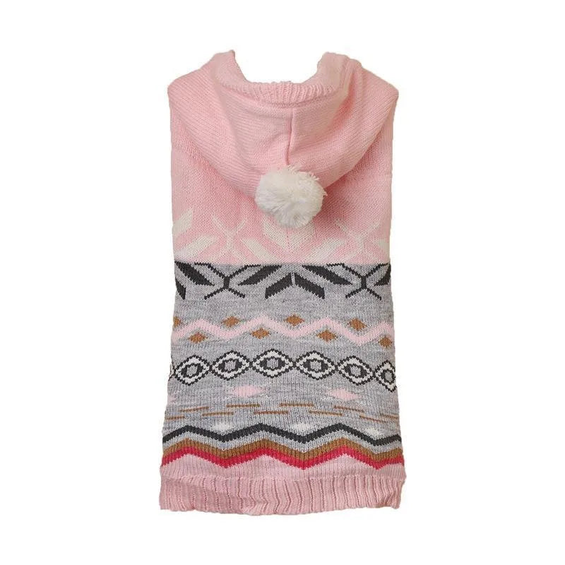 Classic diamond pattern pet sweater in acrylic knit fabric for dogs or cats