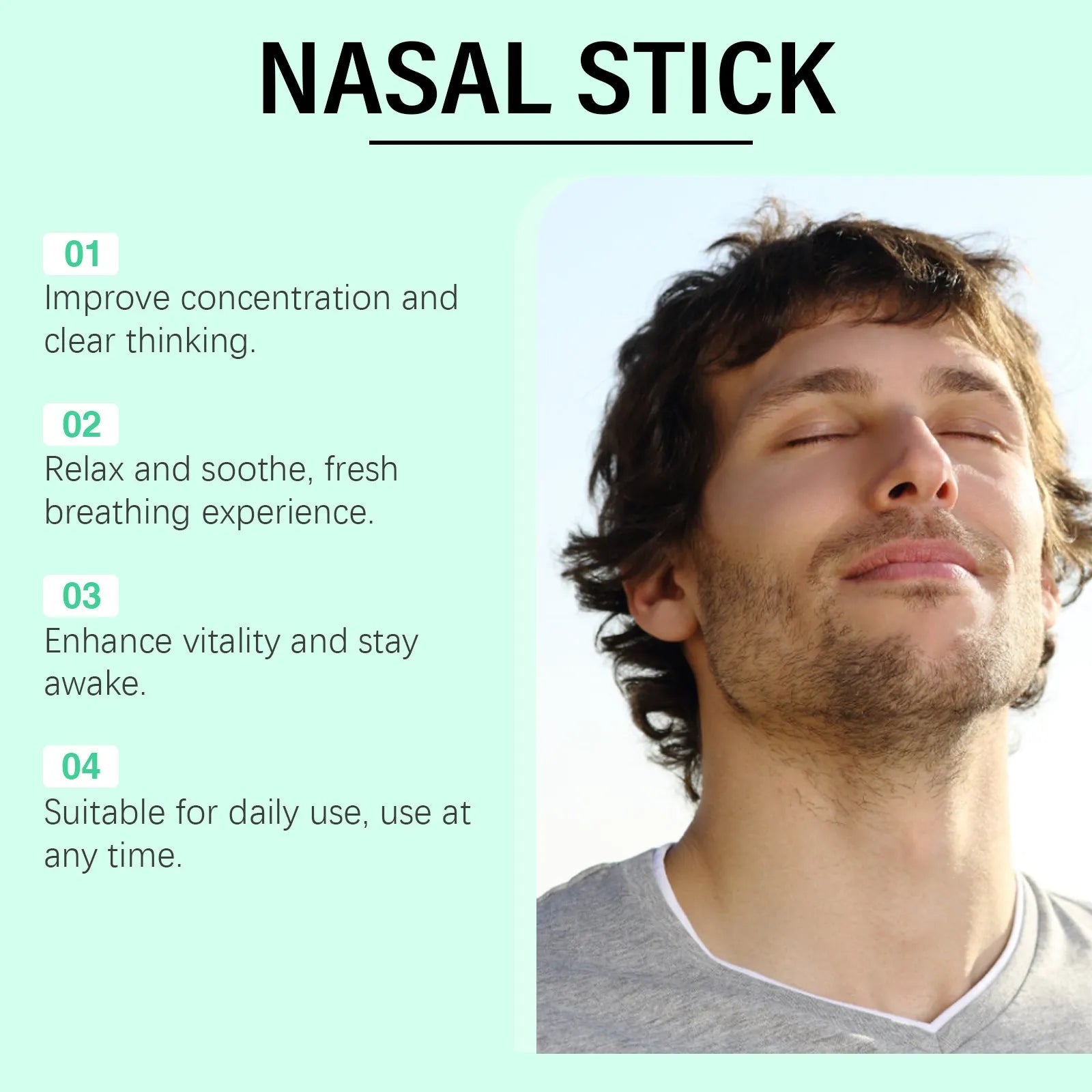 Menthol mint nasal soothing gel kit with three single-use sachets.