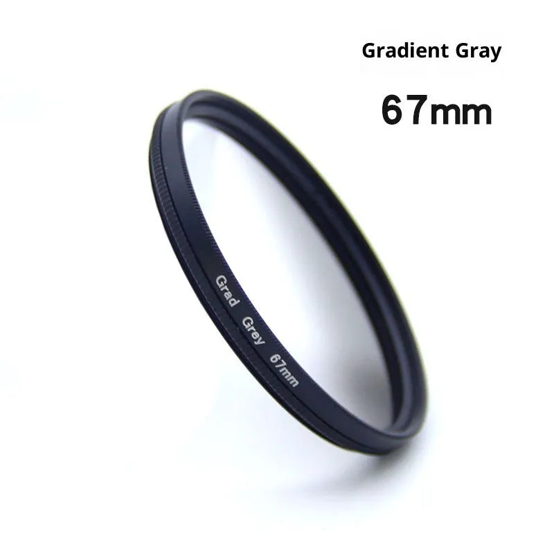 52mm gradient mirror camera filter in gray and blue for travel photography