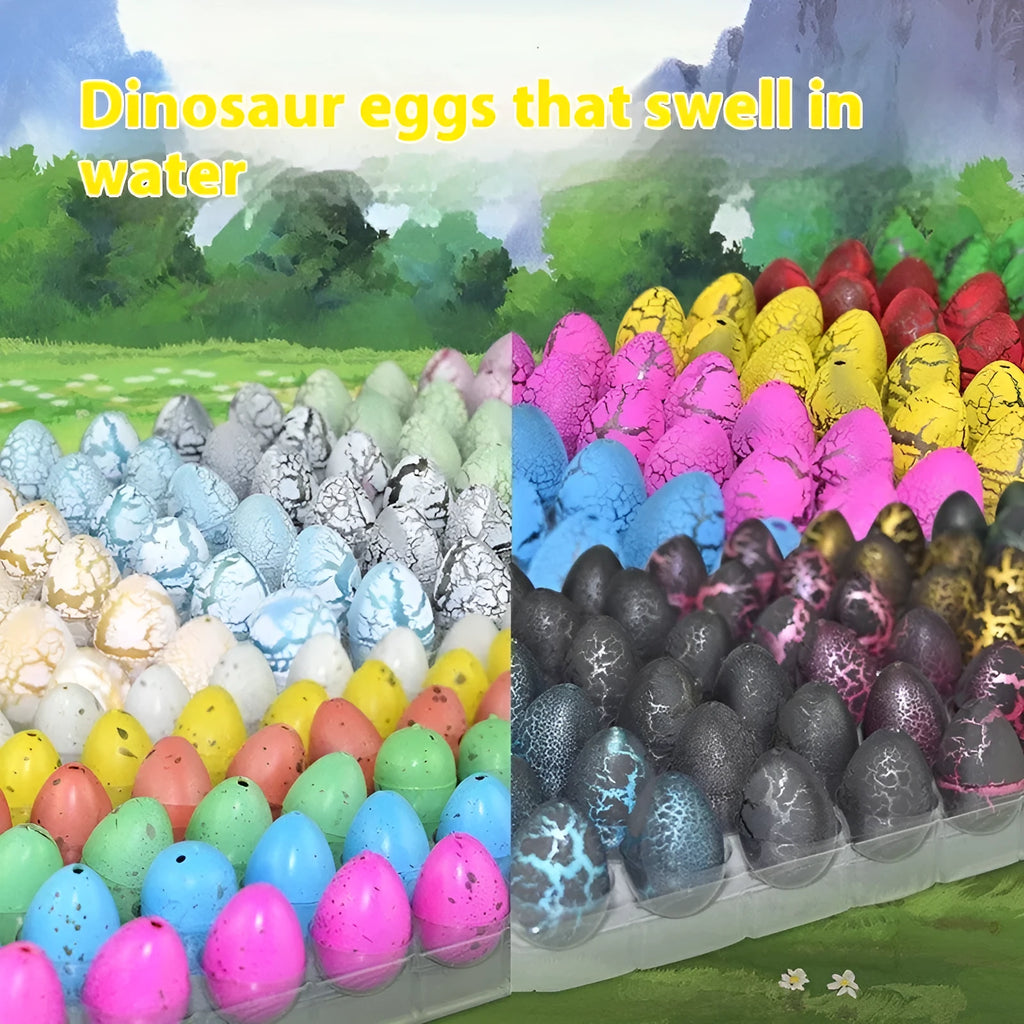 Dinosaur embryonated egg toy in Black Crack colour, EVA material, 2x3cm size, for water expansion play
