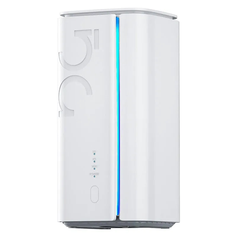 Compact white 4G CPE wireless router with Qualcomm or Zhanrui chip for wired to wireless conversion.