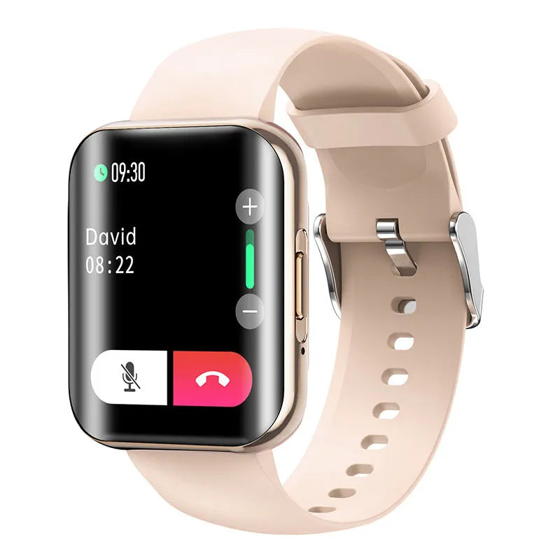 Curved screen smart bracelet with 1.72-inch colour display, silicone band, and metal-plastic body in black