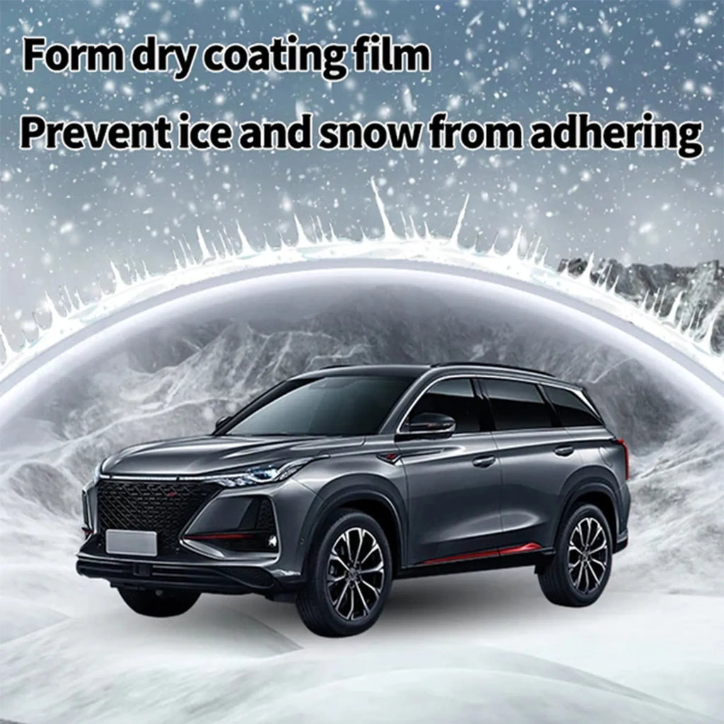 Hydrophobic nano coating car snow brush made from white PE plastic