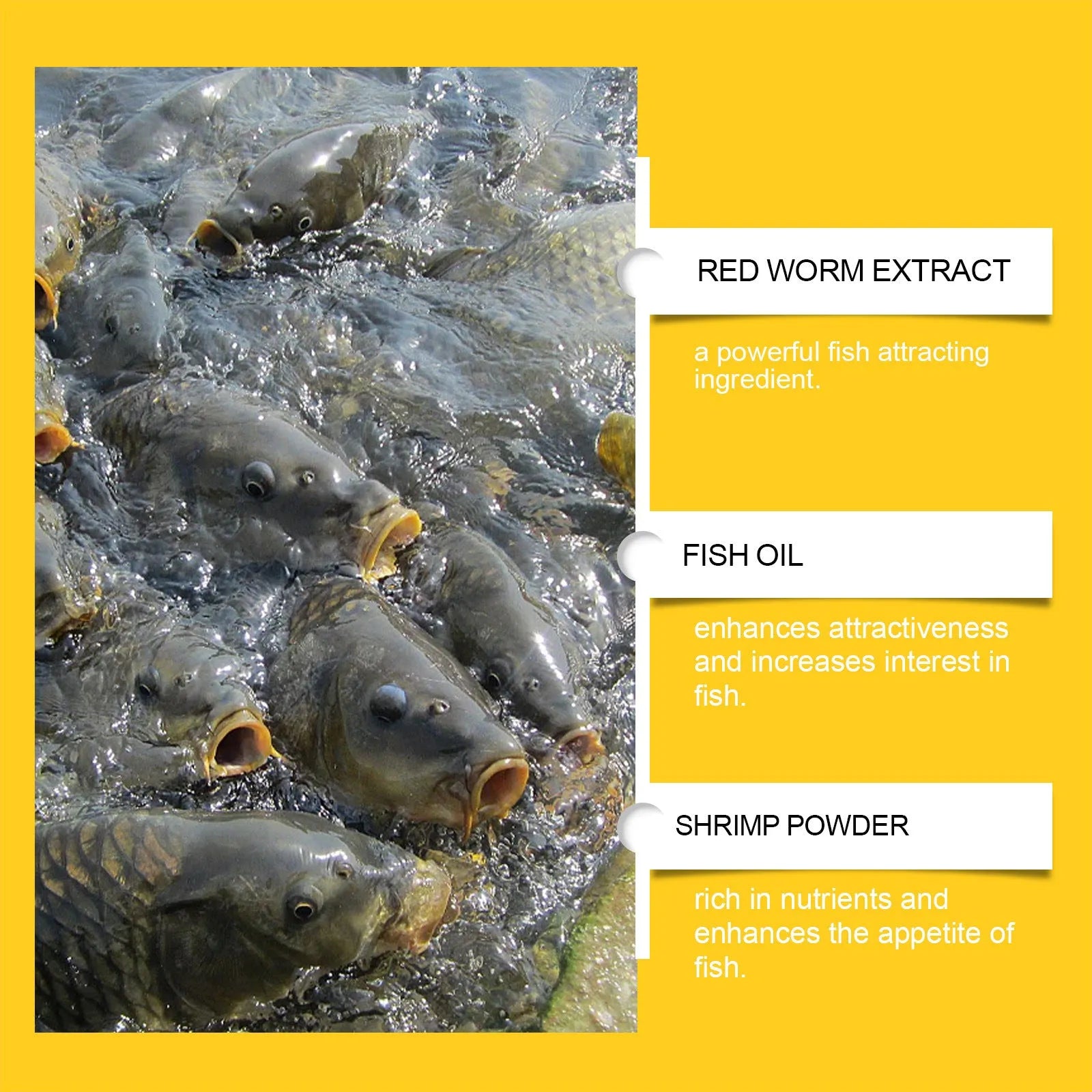 Red worm bait feed nutrient 100ml fish attractant bottle with red worm extract and fish oil ingredients