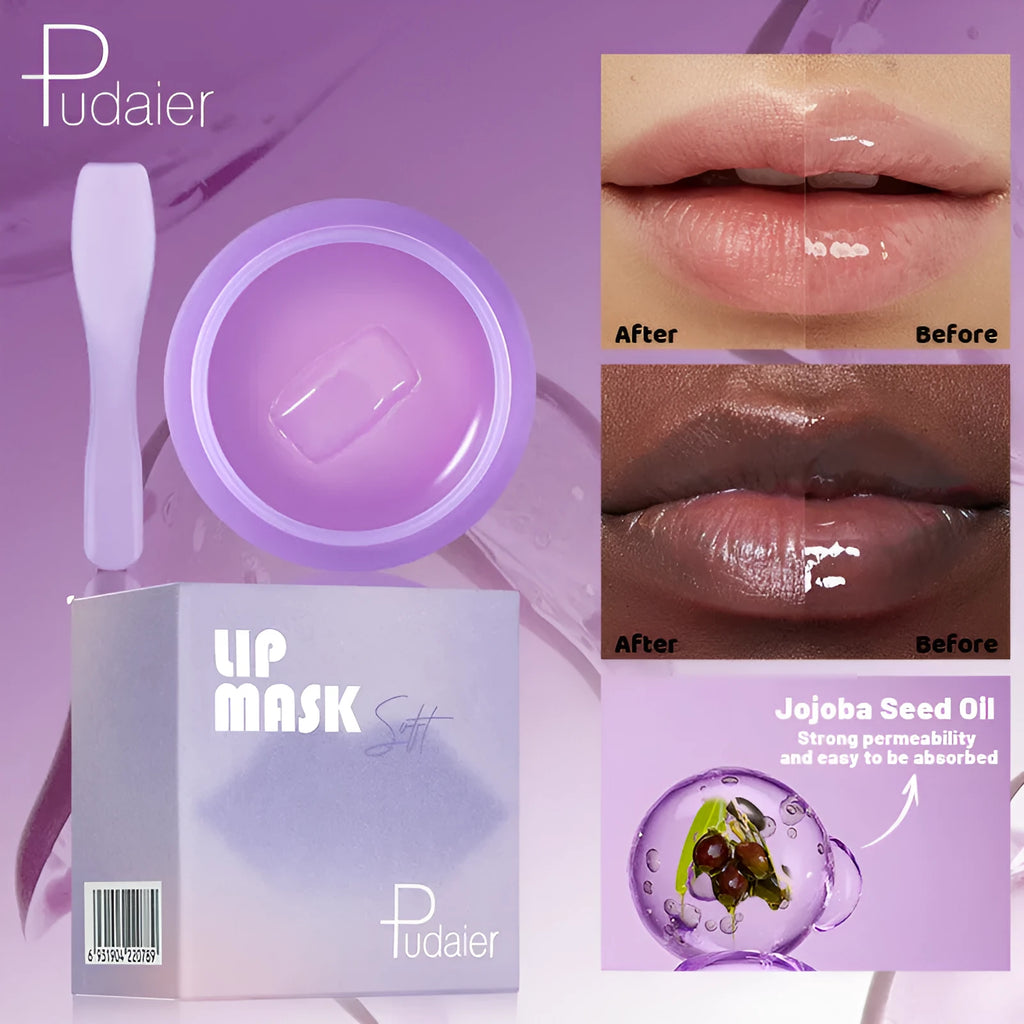 10ml exfoliating lip mask and scraper set for moisturising and softening cutin