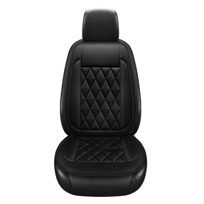 Winter solid colour car plush warm cushion in black with synthetic fibre fill and hemmed edge